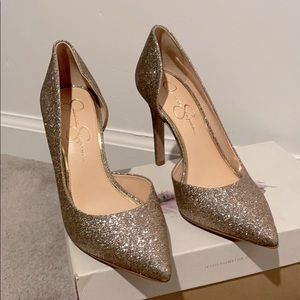 Jessica Simpson Dusty Glitter High Heels